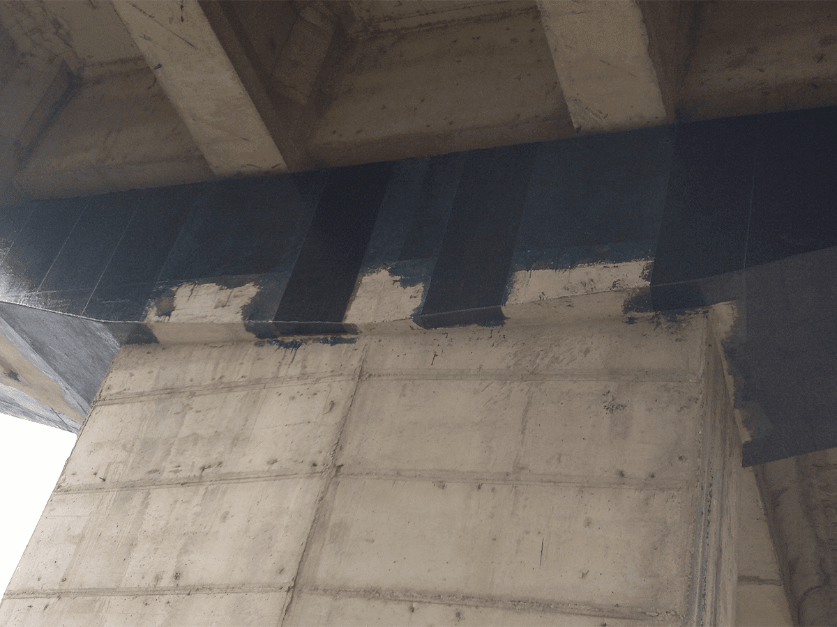 Geopolymer materials can be used to restore the strength of the structures.
